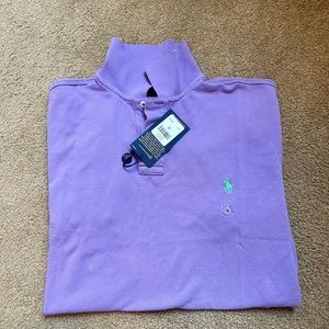 Men's Weathered mesh polo size M NWT purple